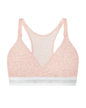 1014VBA  Pink Leopard Original Cotton Wire Free Nursing Bra (Cups B-D)