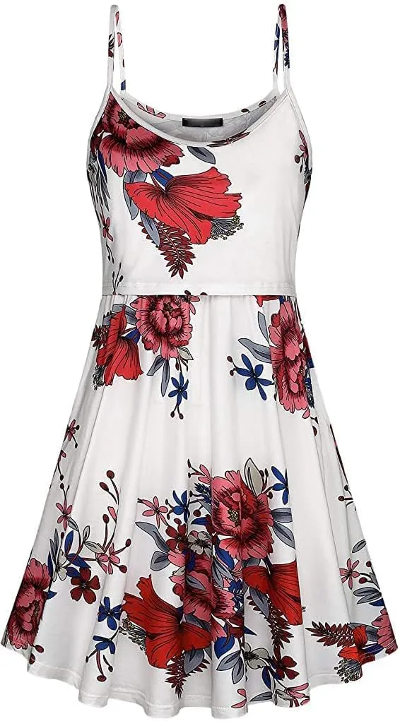 connche Floral Maternity Summer Dress Spaghetti Strap Nursing Breastfeeding