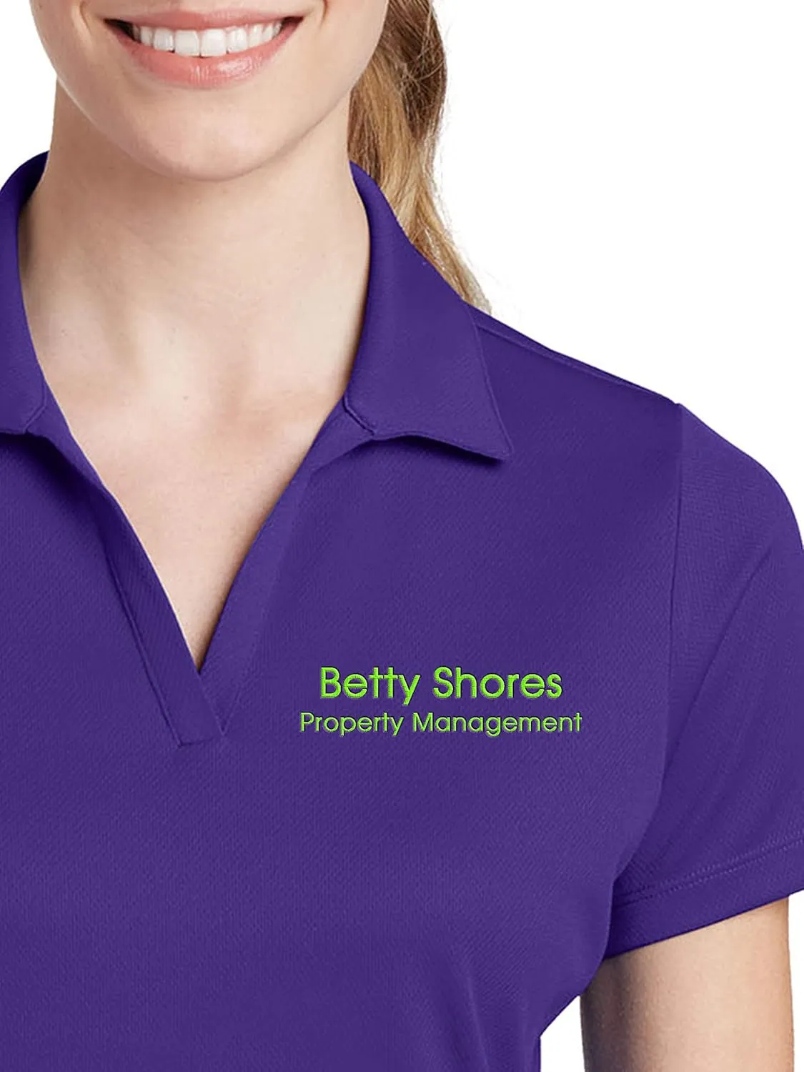 Custom Embroidered Shirts for Women - Your Text - Personalized Embroidery Polos