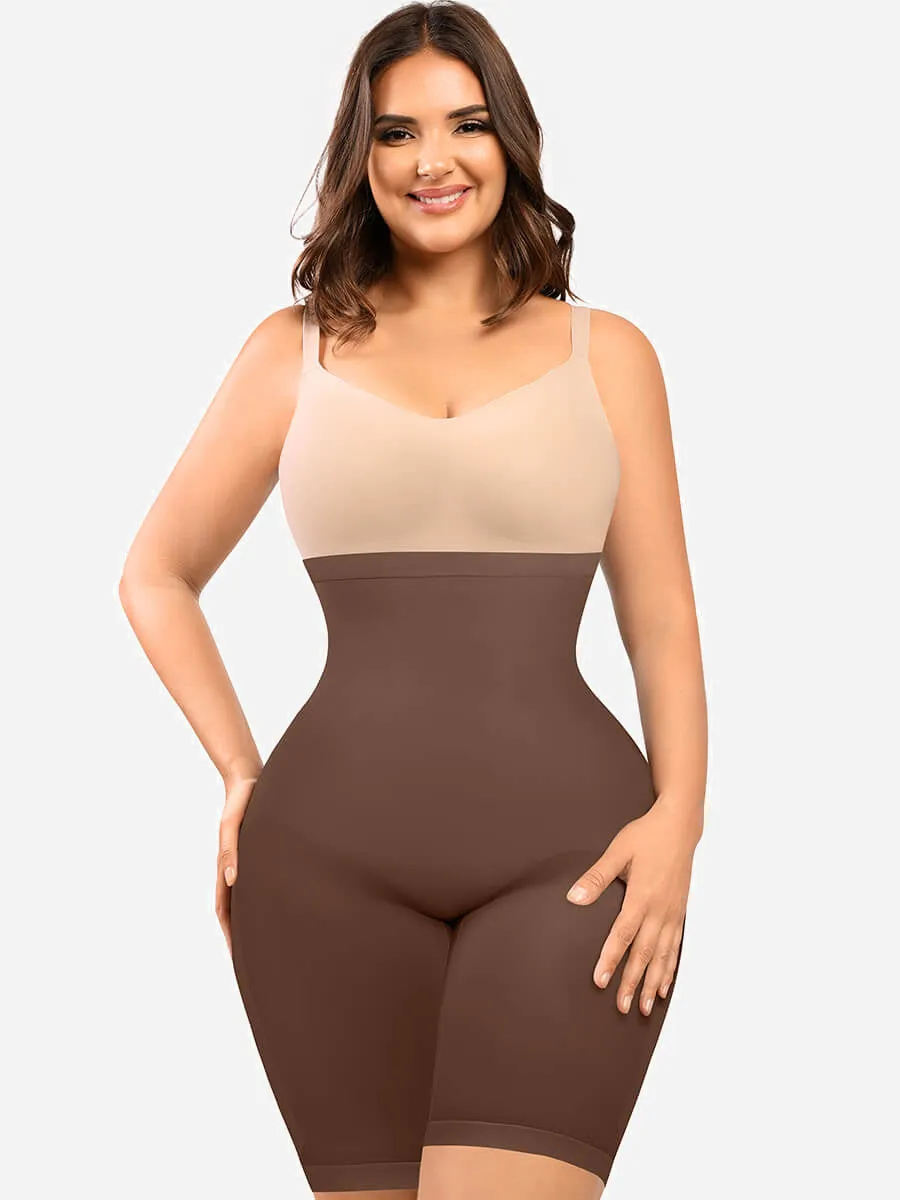 Feelingirl Seamless Open-Bust Women Tummy Control Bodysuit