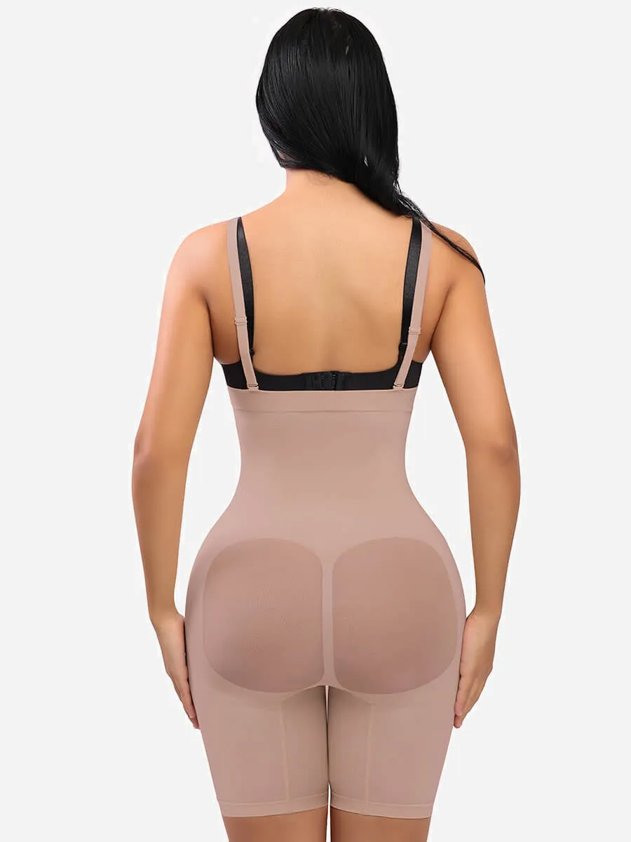 Feelingirl Seamless Open-Bust Women Tummy Control Bodysuit