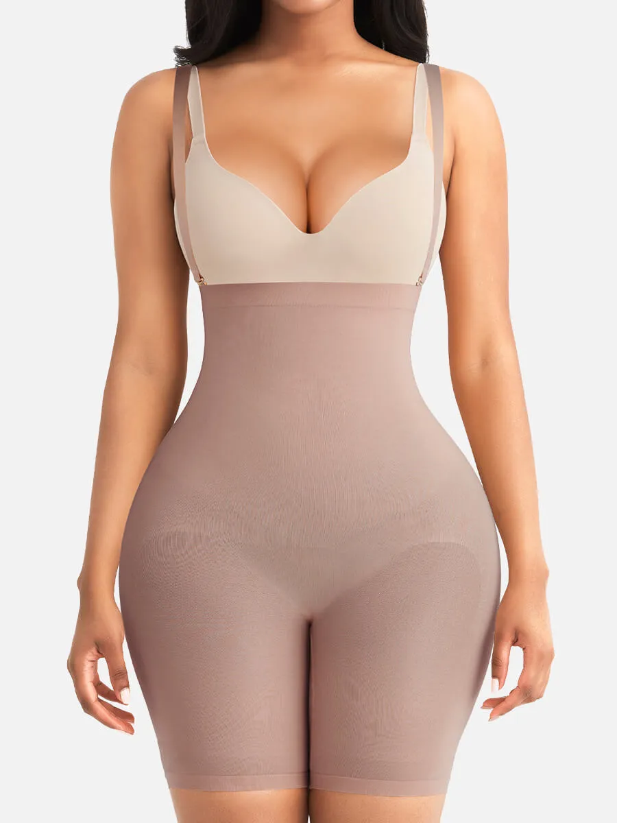 Feelingirl Seamless Open-Bust Women Tummy Control Bodysuit