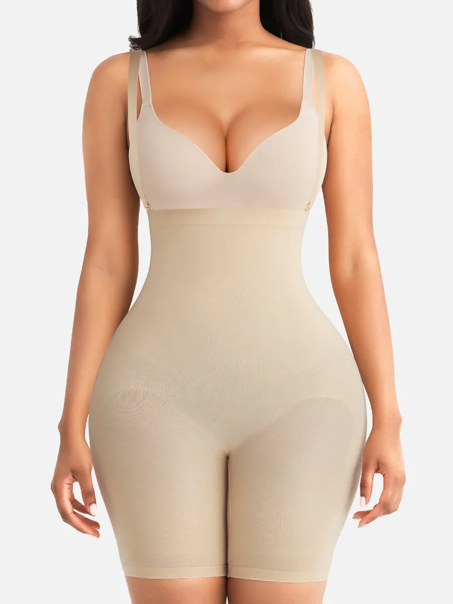 Feelingirl Seamless Open-Bust Women Tummy Control Bodysuit