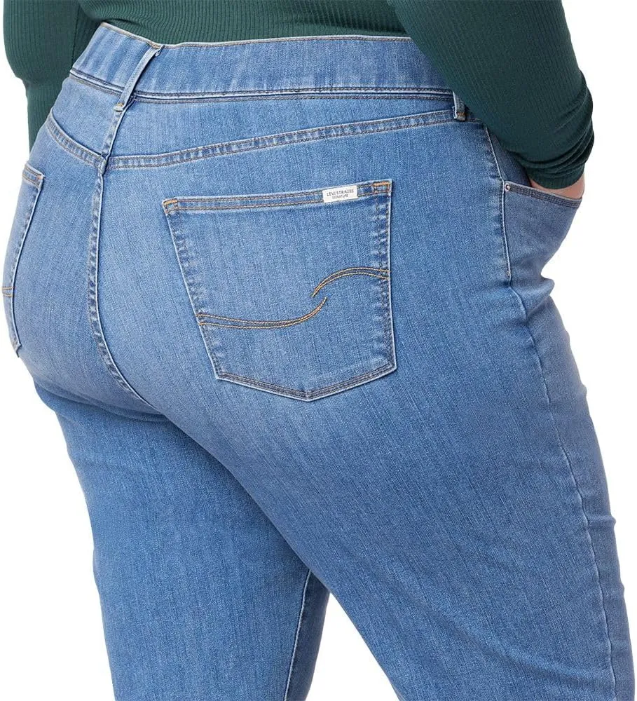 Levi Strauss Signature Gold Womens Totally Shaping Ultimate Pull-on Ankle Straight Jeans (Also Available in Plus)