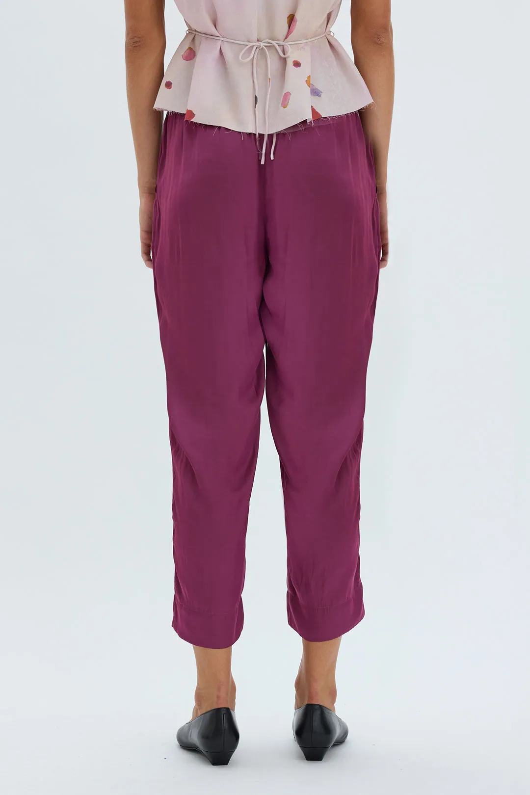 Liquid Satin Berry Lyra Pant