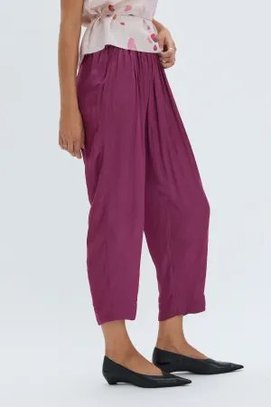 Liquid Satin Berry Lyra Pant