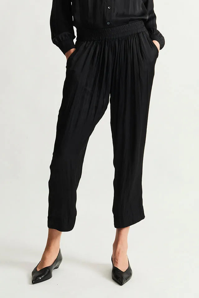 Liquid Satin Black Lyra Pant