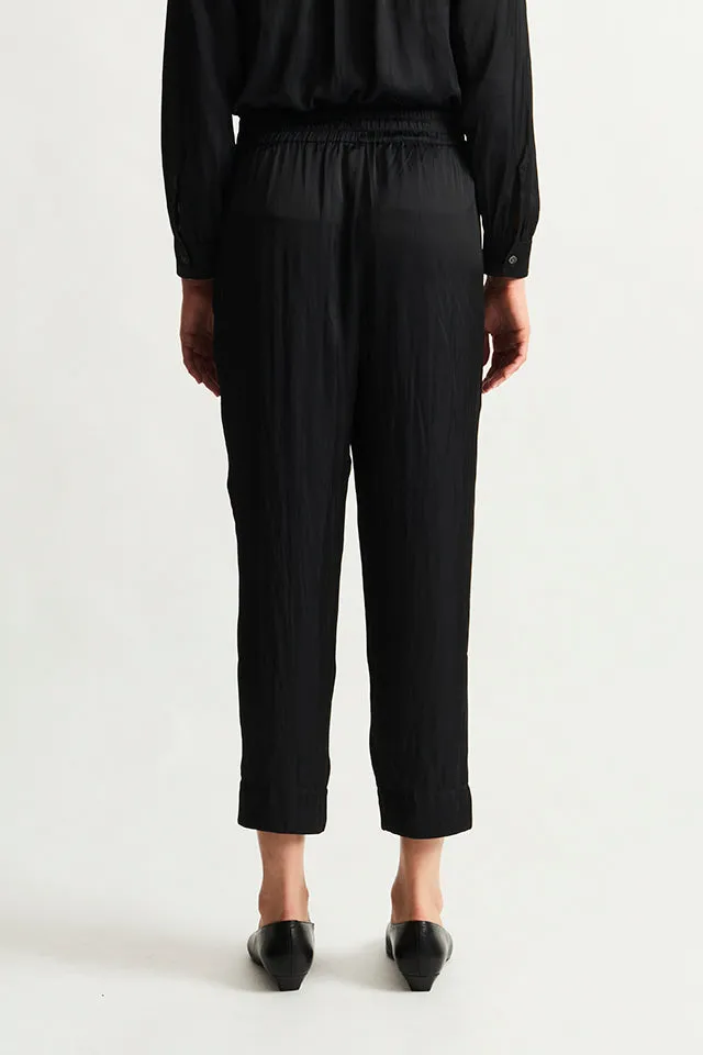 Liquid Satin Black Lyra Pant