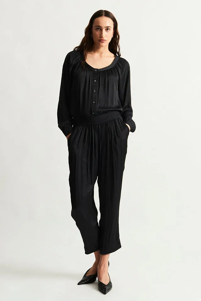 Liquid Satin Black Lyra Pant