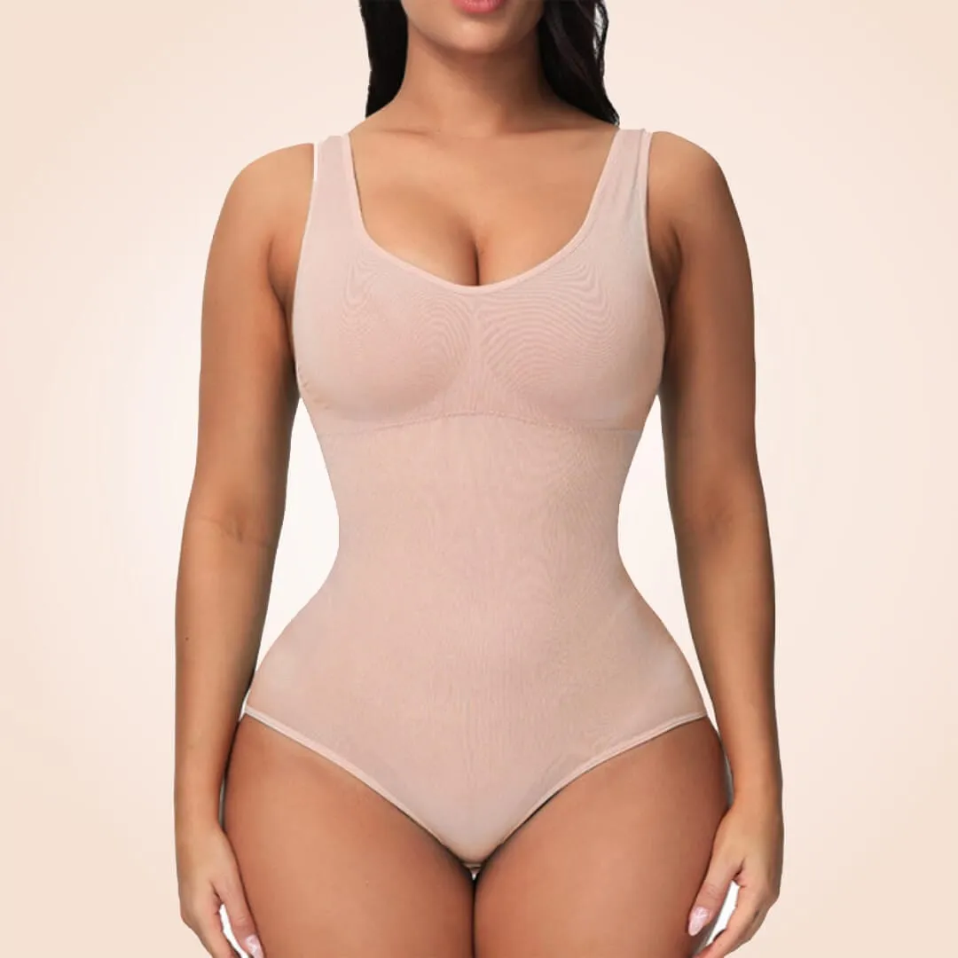 Open Gusset Seamless Faja Sculpting One Piece Bodyshaper
