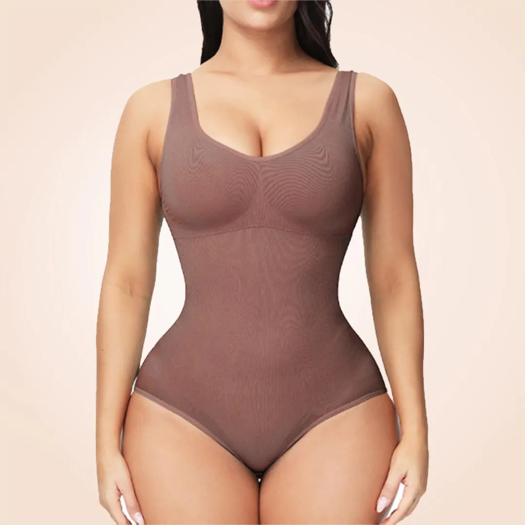 Open Gusset Seamless Faja Sculpting One Piece Bodyshaper