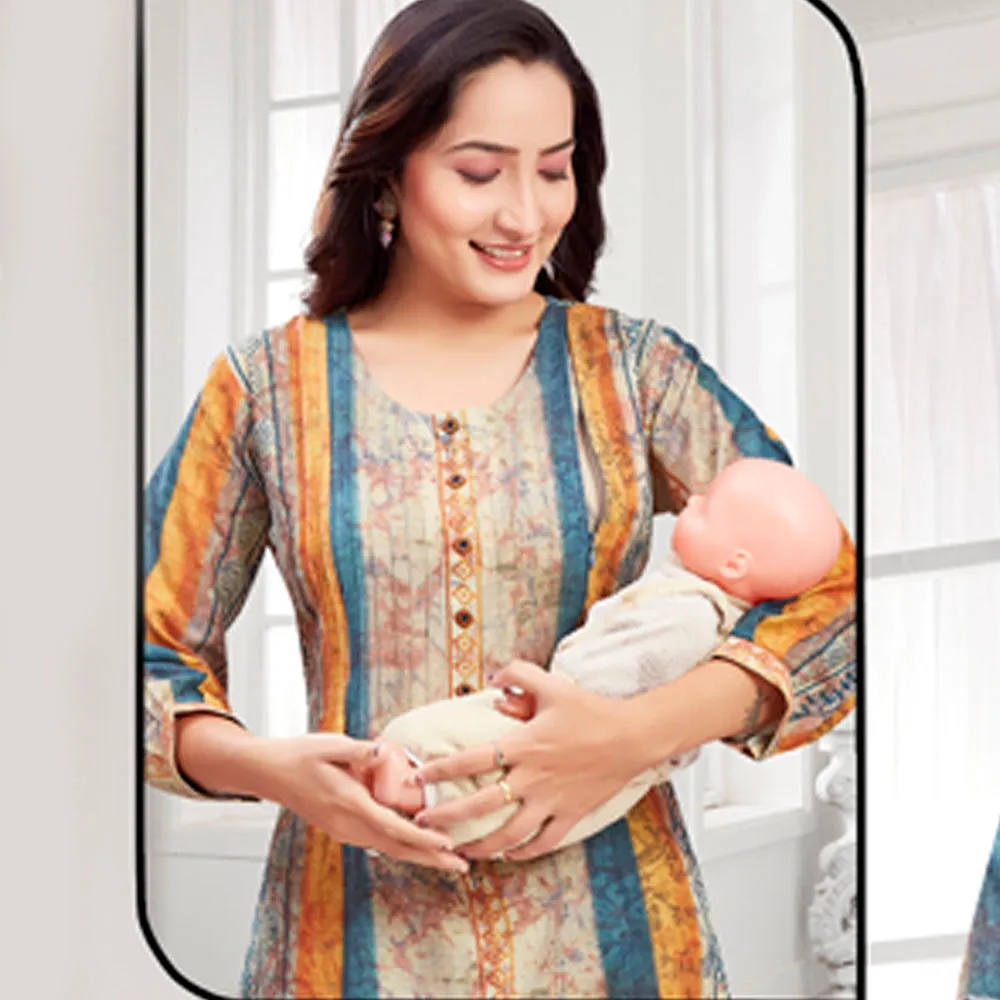Orange Nursing Maternity Co-Ord Set