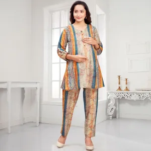 Orange Nursing Maternity Co-Ord Set