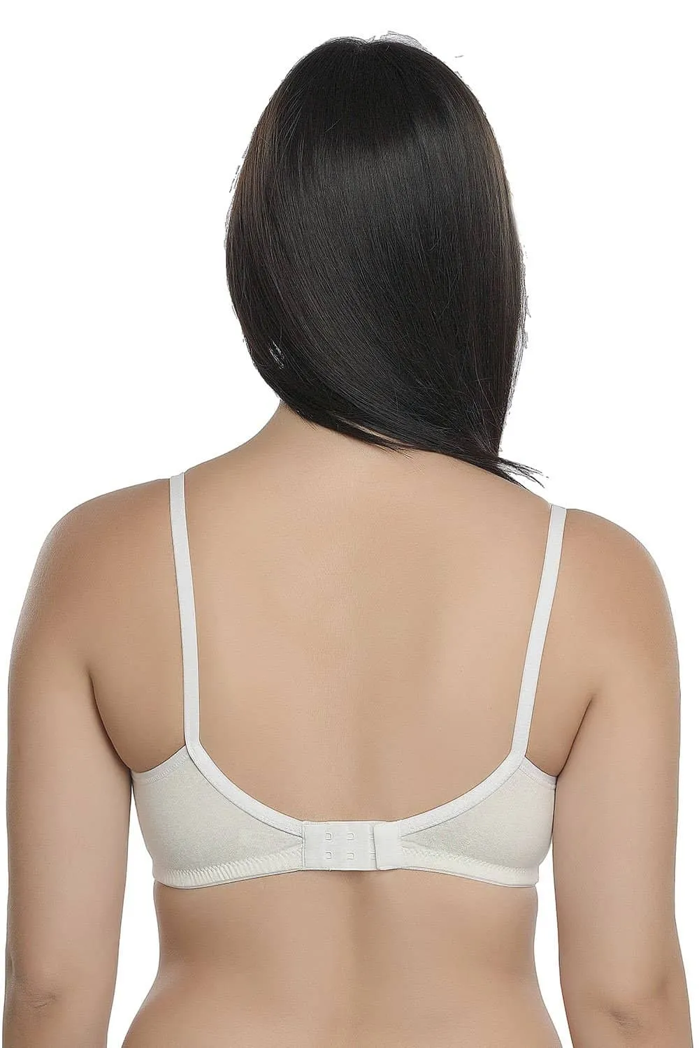 Organic Cotton Antimicrobial Seamless Triangular Bra with Supportive Stitch (Pack of 3)-ISB099-_M.White_M.White_Fuschia-