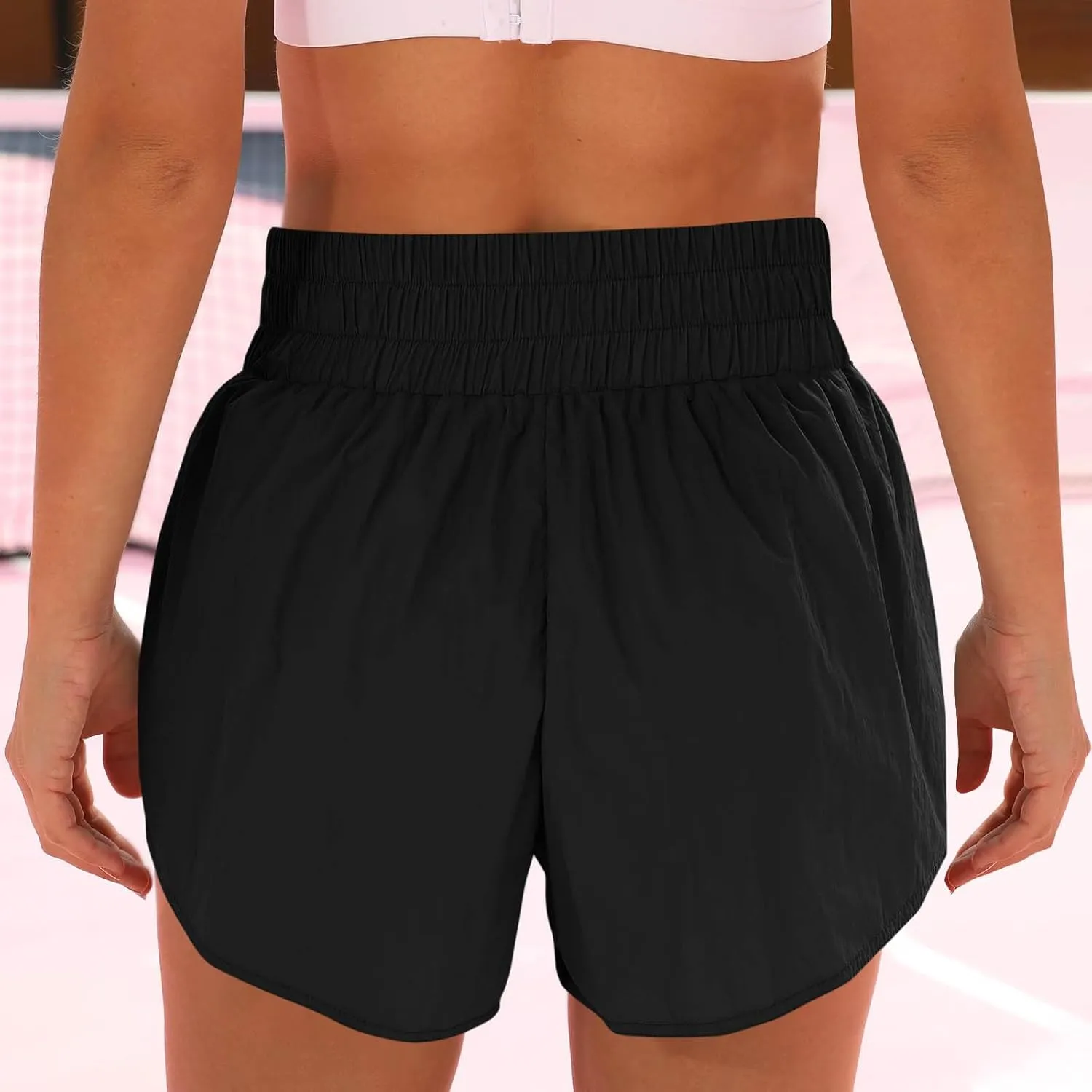 Running Shorts for Women Summer High Waisted Pleated Quick Dry Athletic Short Pants Casual Fashion Loose Fit Shorts