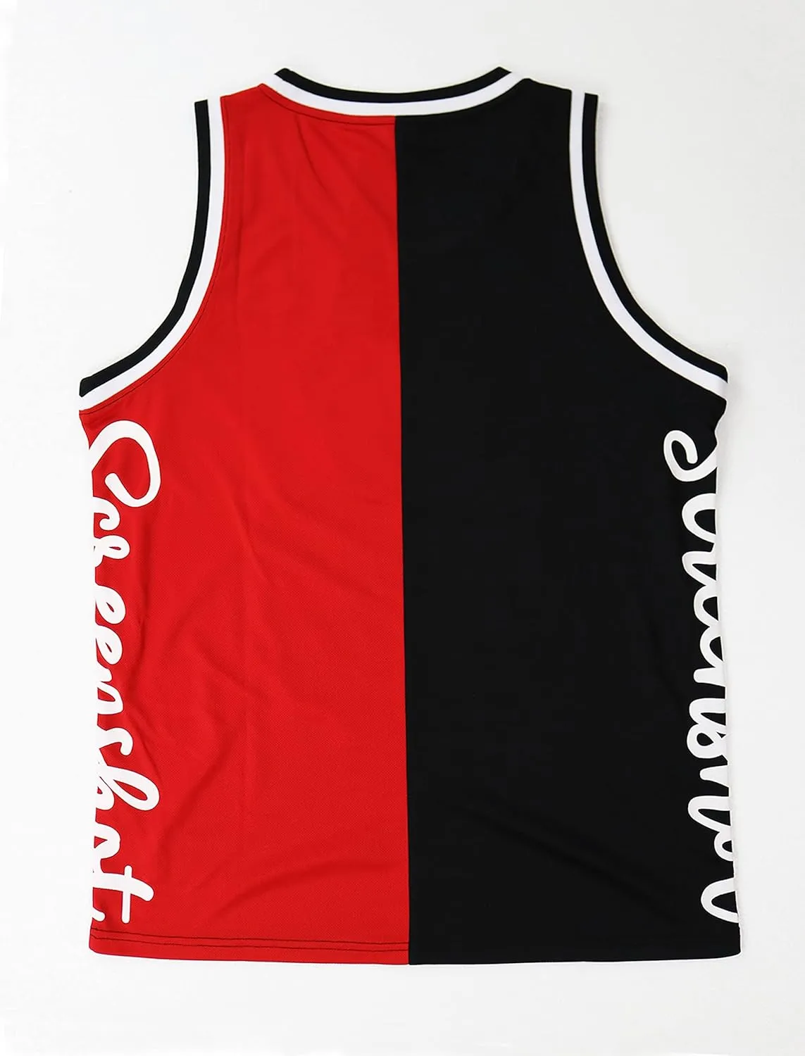 SCREENSHOT Mens Hip-Hop Premium Urban Sreetwear Fashion Jersey Top - NYC Style Basketball Sports Team Color Mesh Tops