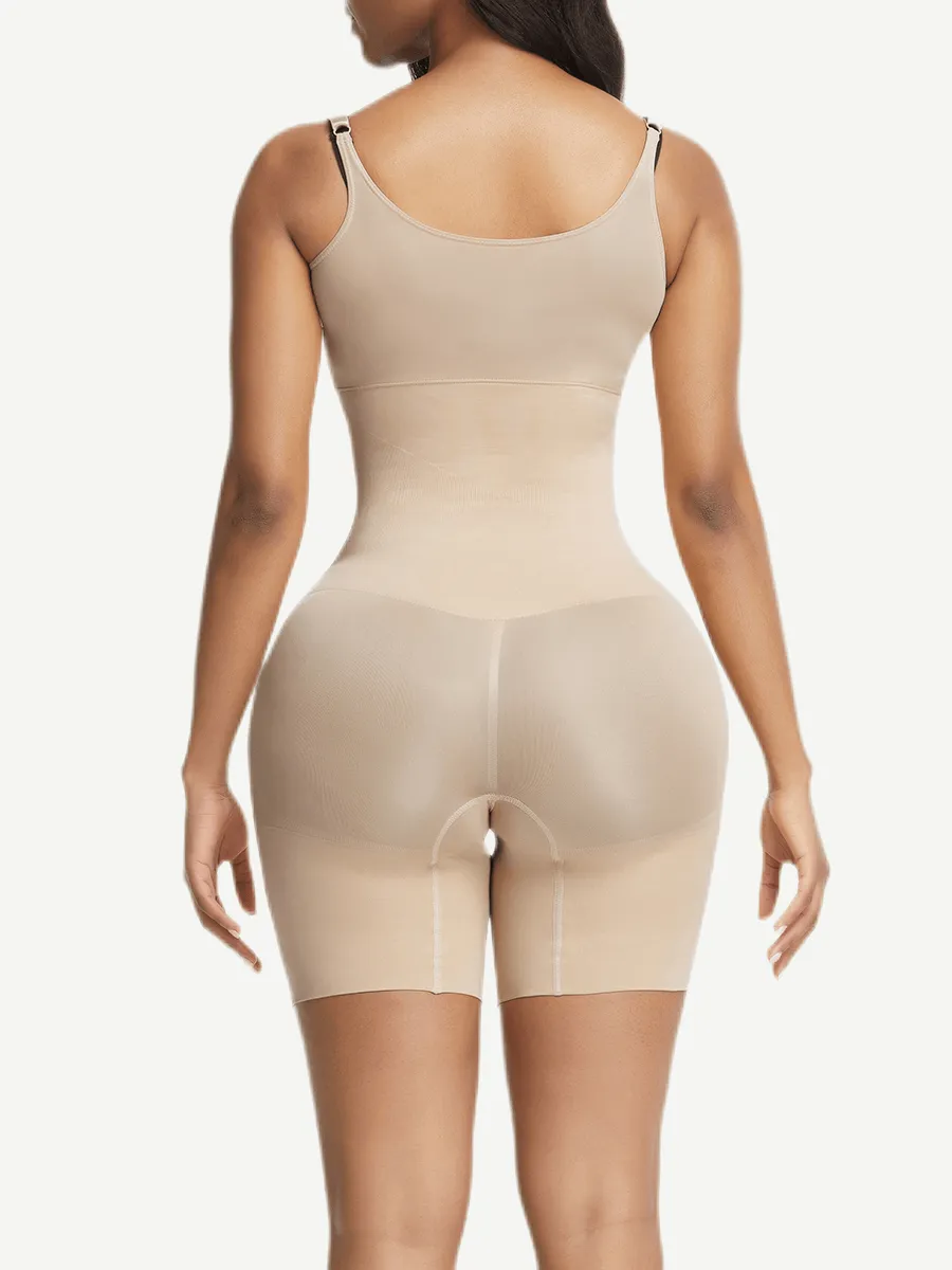 Seamless Open-Bust Mid-Thigh Shapewear