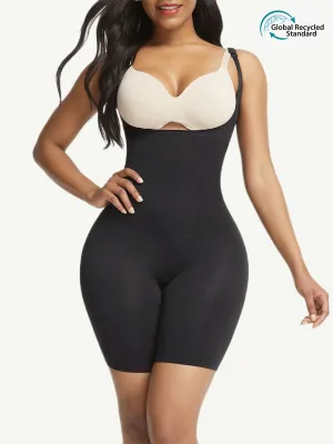 Seamless Open-Bust Mid-Thigh Shapewear