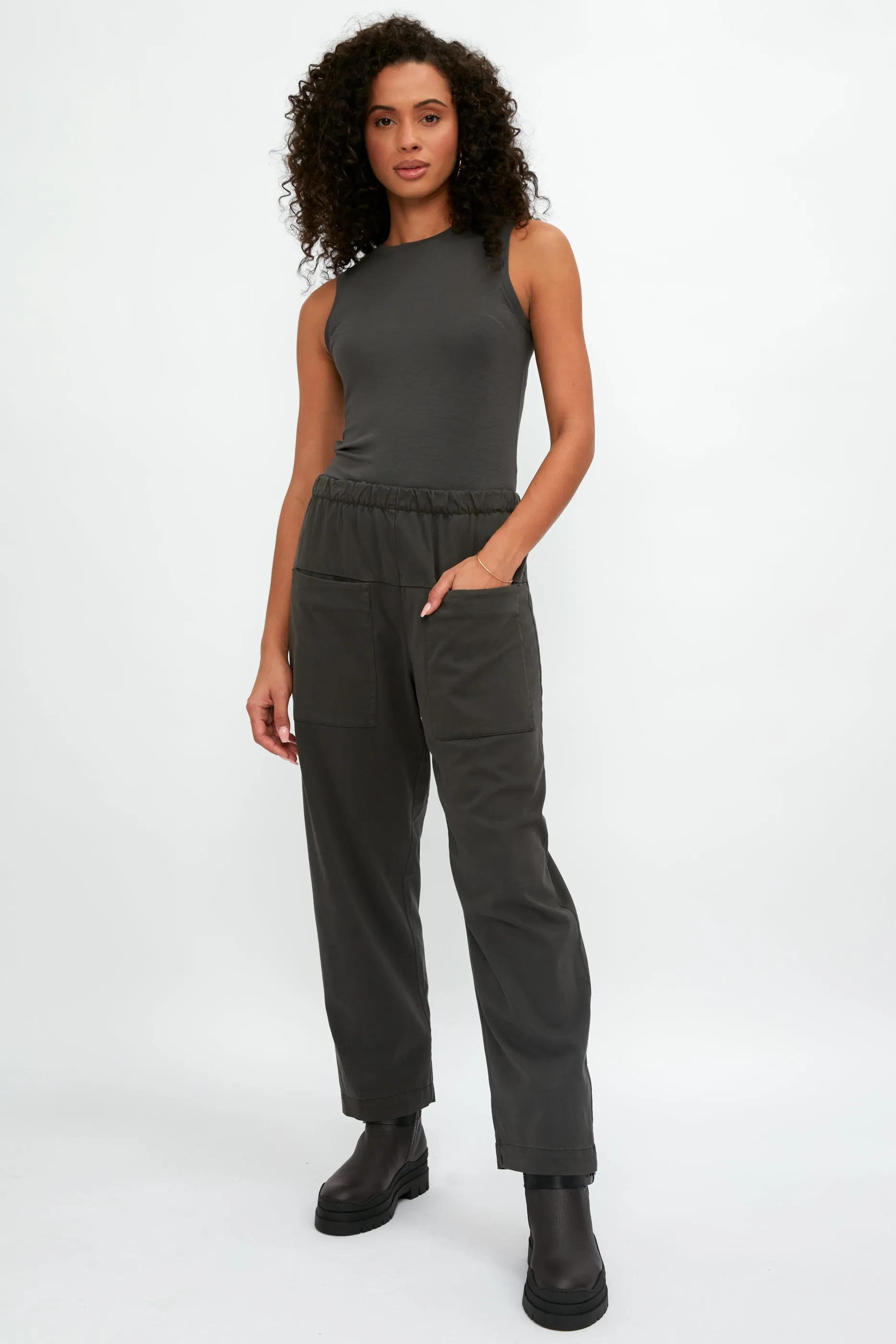 Slim Fit Tank Top in Mud