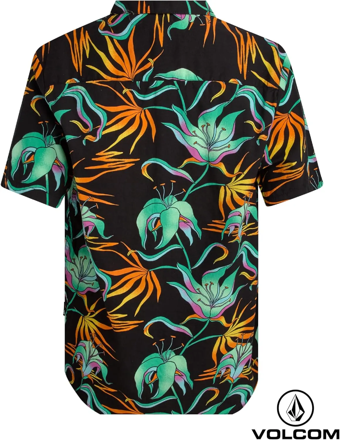 Volcom Boys Button Down Shirt - Casual Woven Cotton Short Sleeve Hawaiian Summer Collared Shirts for Boys (8-16)