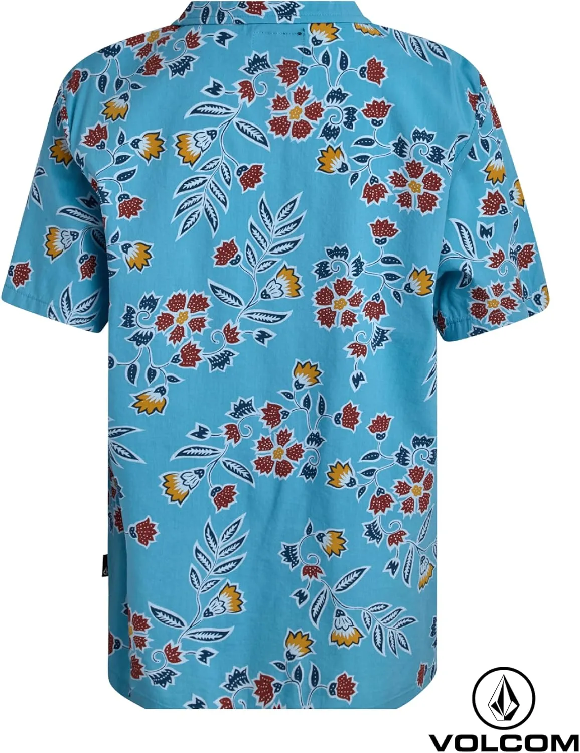 Volcom Boys Button Down Shirt - Casual Woven Cotton Short Sleeve Hawaiian Summer Collared Shirts for Boys (8-16)