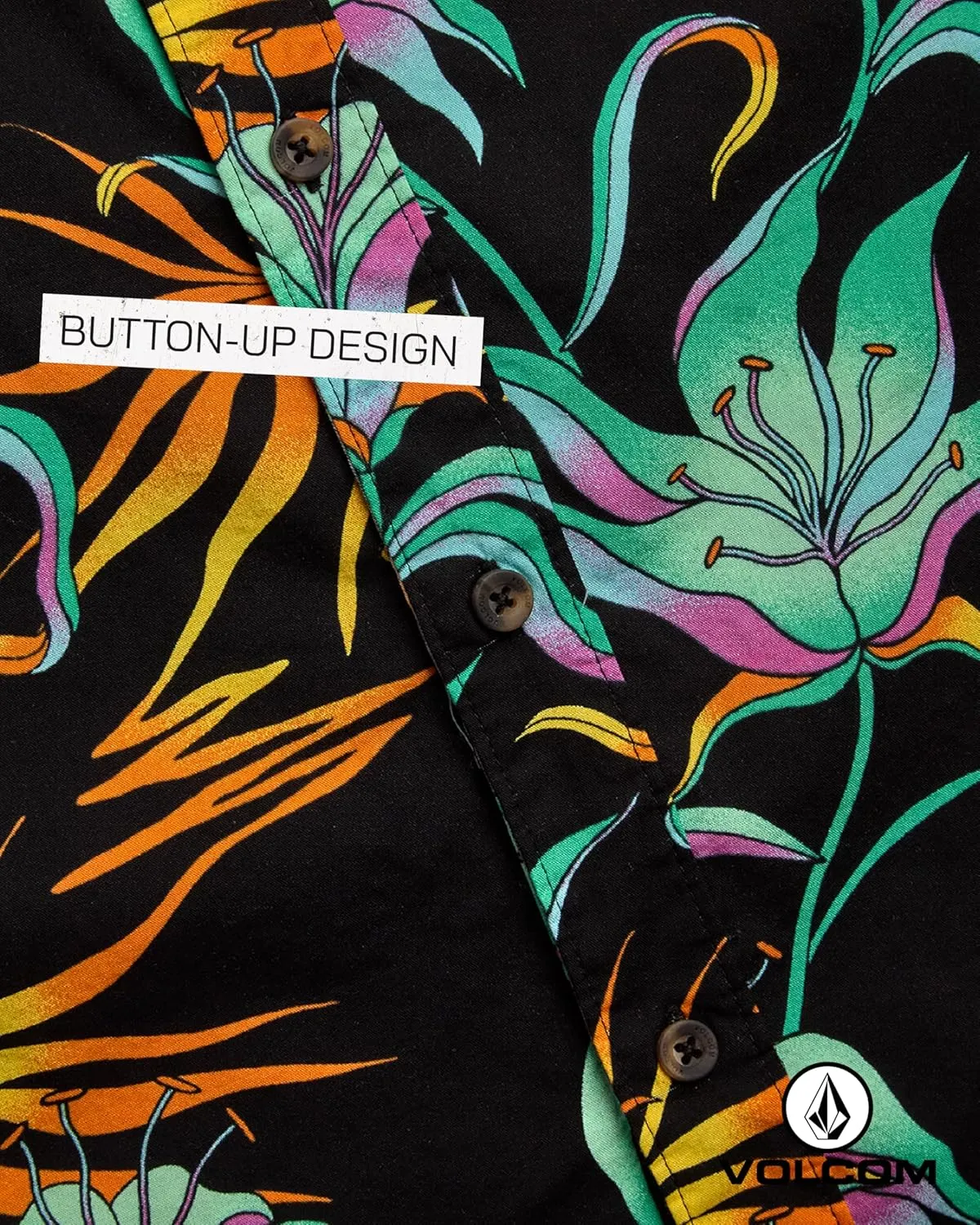 Volcom Boys Button Down Shirt - Casual Woven Cotton Short Sleeve Hawaiian Summer Collared Shirts for Boys (8-16)