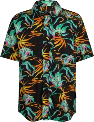 Volcom Boys Button Down Shirt - Casual Woven Cotton Short Sleeve Hawaiian Summer Collared Shirts for Boys (8-16)