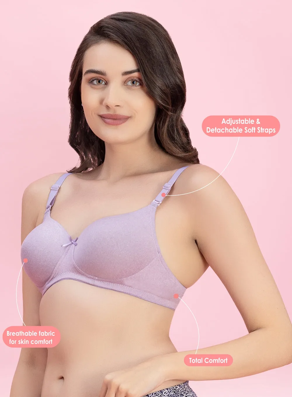 Wire-Free Padded Comfort T-shirt Bra (PBBR1007)