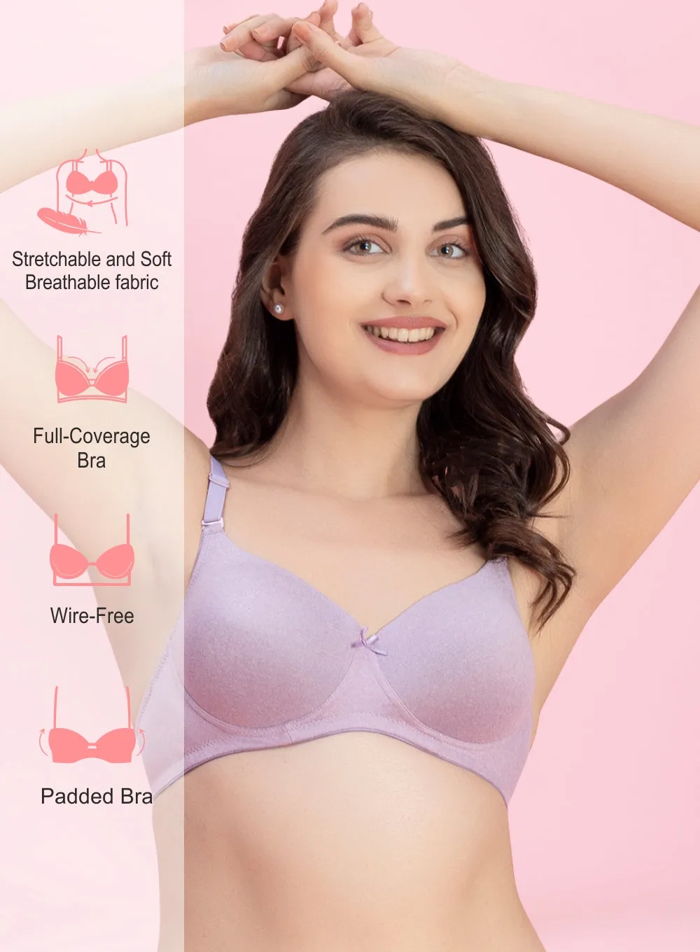 Wire-Free Padded Comfort T-shirt Bra (PBBR1007)