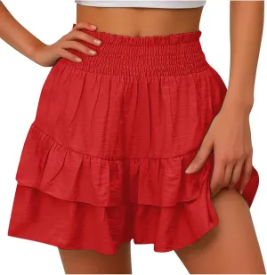 Womens Athletic Skort Elastic Waist Skorts High Waisted Skort Plus Size Summer Skort Casual Tennis Skort for 2024
