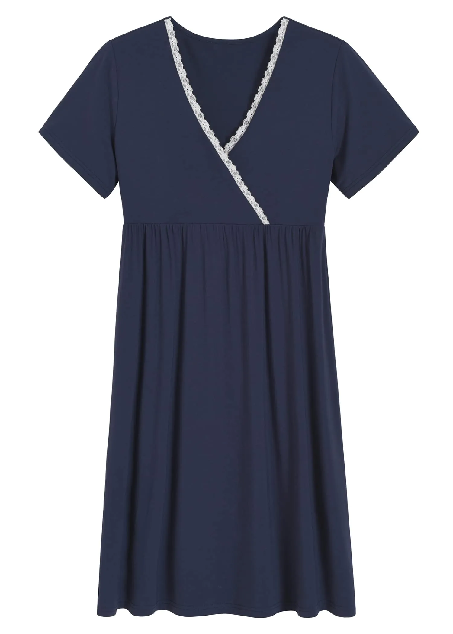 Women's Bamboo Viscose Nursing Nightgown Breastfeeding Gown