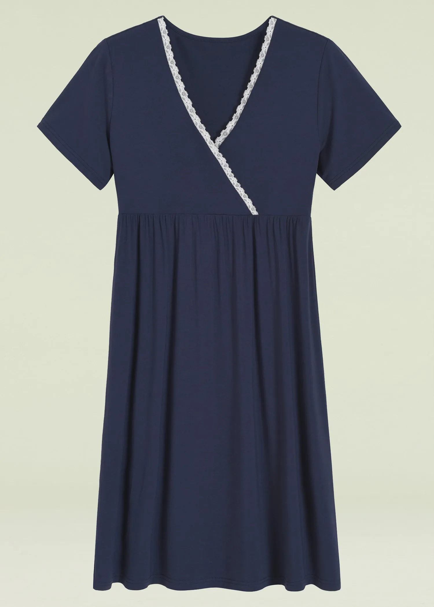Women's Bamboo Viscose Nursing Nightgown Breastfeeding Gown