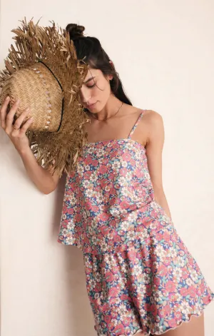 ZSU Sunny Side Floral Short in Baja Blue